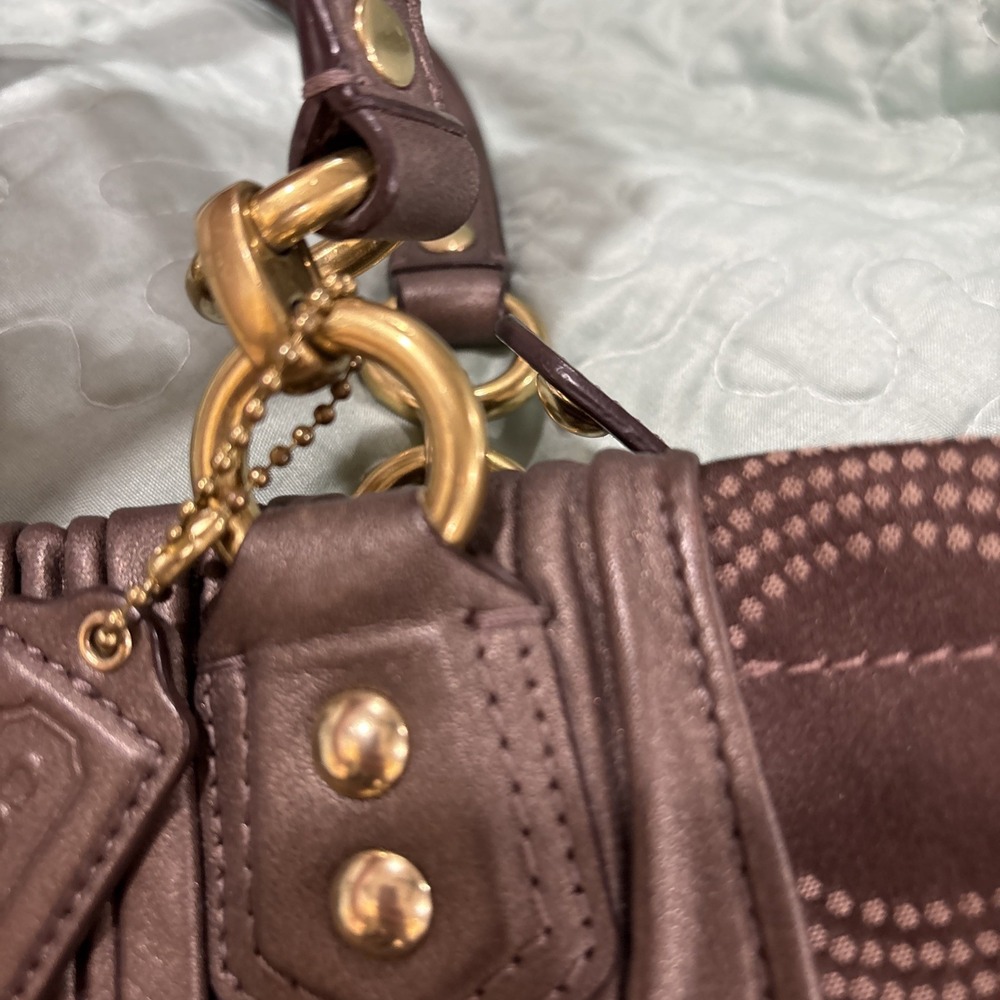 COACH Ashley H1282-F20056 Satchel/Tote Bronze Brown & Matching Wallet SEE PICS - Picture 4 of 16